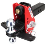 Shocker 14K Impact Dual Cushion Bumper Hitch with Chrome Combo Ball w/ Sway - For 2-1/2" Receiver
