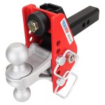 Shocker 14K Impact Dual Cushion Bumper Hitch with Silver Combo Ball - For 2" Receiver