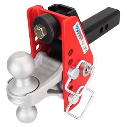 Shocker 14K Impact Dual Cushion Bumper Hitch with Silver Combo Ball - For 2" Receiver