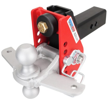 Shocker 14K Impact Dual Cushion Bumper Hitch with Silver Combo Ball w/ Sway - For 2-1/2" Receiver