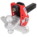 Shocker 14K Impact Dual Cushion Bumper Hitch with Silver Combo Ball w/ Sway - For 2" Receiver