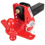 Shocker 14K Impact Dual Cushion Bumper Hitch with Red Combo Ball w/ Sway - For 2-1/2" Receiver