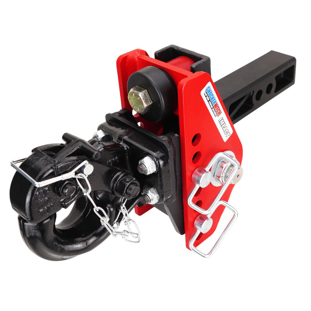 14K Impact Dual Cushion Hitch w/ 10-Ton Pintle Hook - For 2" Receiver