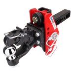 14K Impact Dual Cushion Hitch w/ 8-Ton Pintle Hook & 2-5/16" Ball - For 2" Receiver