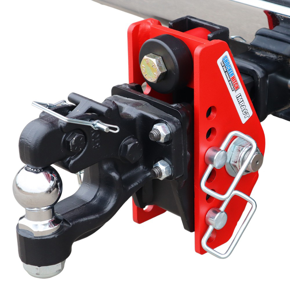 14K Impact Dual Cushion Receiver Hitch w/ 8-Ton Pintle Hook & 2" Ball