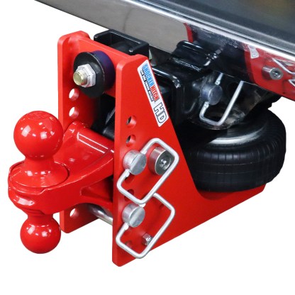 Shocker 20K HD Air Bumper Hitch with Red Combo Ball Mount