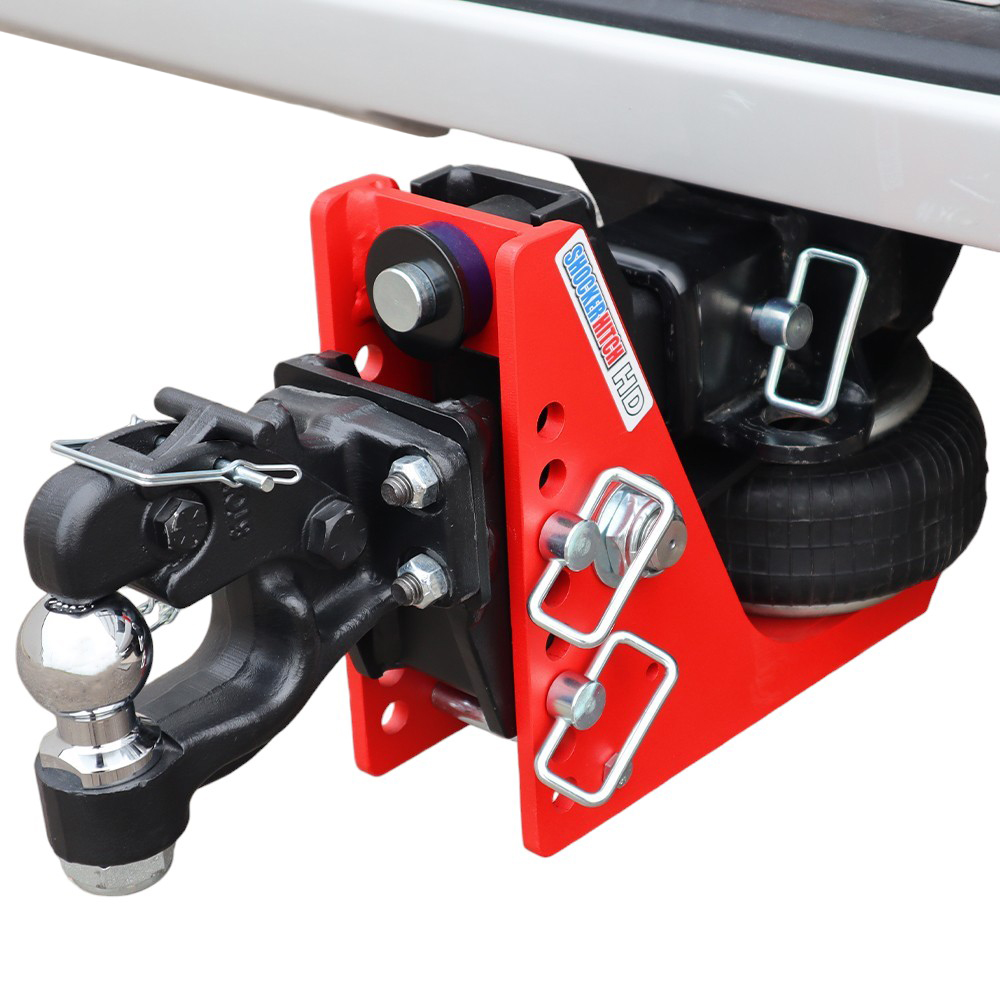 20K HD Max Black Air Hitch & 8-Ton Pintle w/ 2" Ball Installed