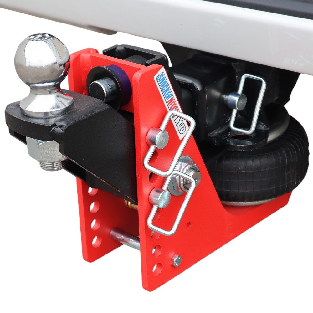20K HD Air Hitch & Raised Mount w/ 2-5/16" Ball Installed