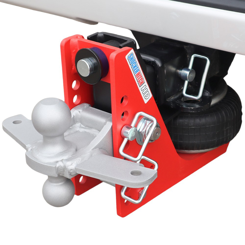 20K HD Air Hitch & Silver Sway Tab Combo Ball Installed