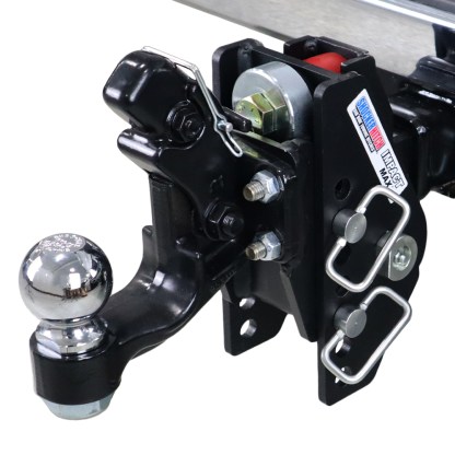 Shocker 20K Impact Max Cushion Bumper Hitch with Pintle Hook & Ball Combo Mount - Opened