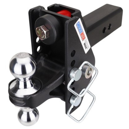 Shocker 20K Impact Max Dual Cushion Bumper Hitch with Chrome Combo Ball - For 2-1/2" Receiver