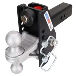 Shocker 20K Impact Max Dual Cushion Bumper Hitch with Silver Combo Ball - For 2-1/2" Receiver
