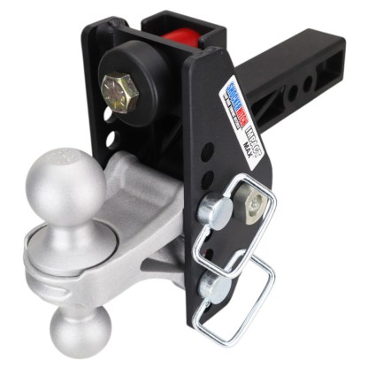 Shocker 20K Impact Max Dual Cushion Bumper Hitch with Silver Combo Ball - For 2" Receiver