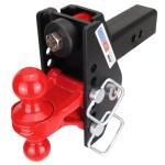 Shocker 20K Impact Max Dual Cushion Bumper Hitch with Red Combo Ball - For 2-1/2" Receiver