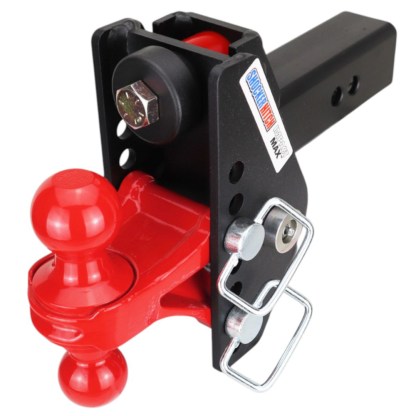 Shocker 20K Impact Max Dual Cushion Bumper Hitch with Red Combo Ball - For 2-1/2" Receiver