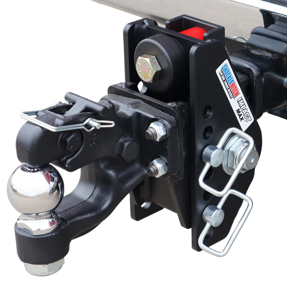 20K Impact Max Dual Cushion Receiver Hitch w/ 8-Ton Pintle Hook & 2-5/16" Ball