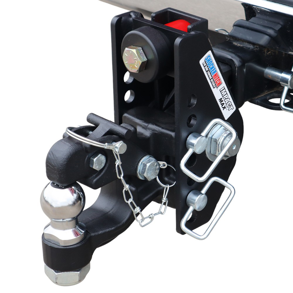 20K Impact Max Dual Cushion Receiver Hitch w/ 8-Ton Pintle Hook & 2" Ball Channel Style