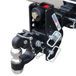 20K Impact Max Dual Cushion Receiver Hitch w/ 8-Ton Pintle Hook & 2" Ball Channel Style