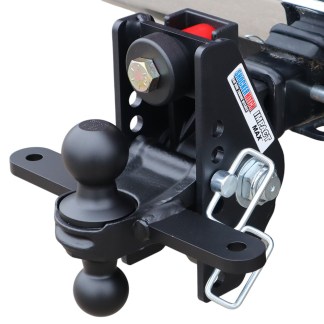20K Impact Max Dual Cushion Receiver Hitch w/ Black Combo Ball w/ Sway Tabs
