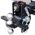 20K Impact Max Dual Cushion Receiver Hitch w/ Chrome Combo Ball w/ Sway Tabs