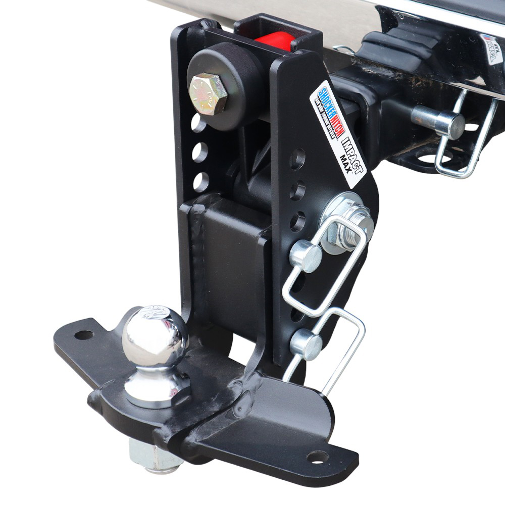 20K Impact Max Dual Cushion Receiver Hitch w/ Drop Ball Mount w/ Sway Tabs & 2" Ball