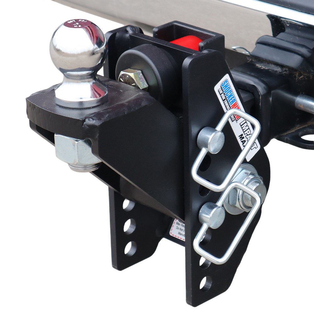 20K Impact Max Dual Cushion Receiver Hitch w/ Raised Ball Mount & 2" Ball