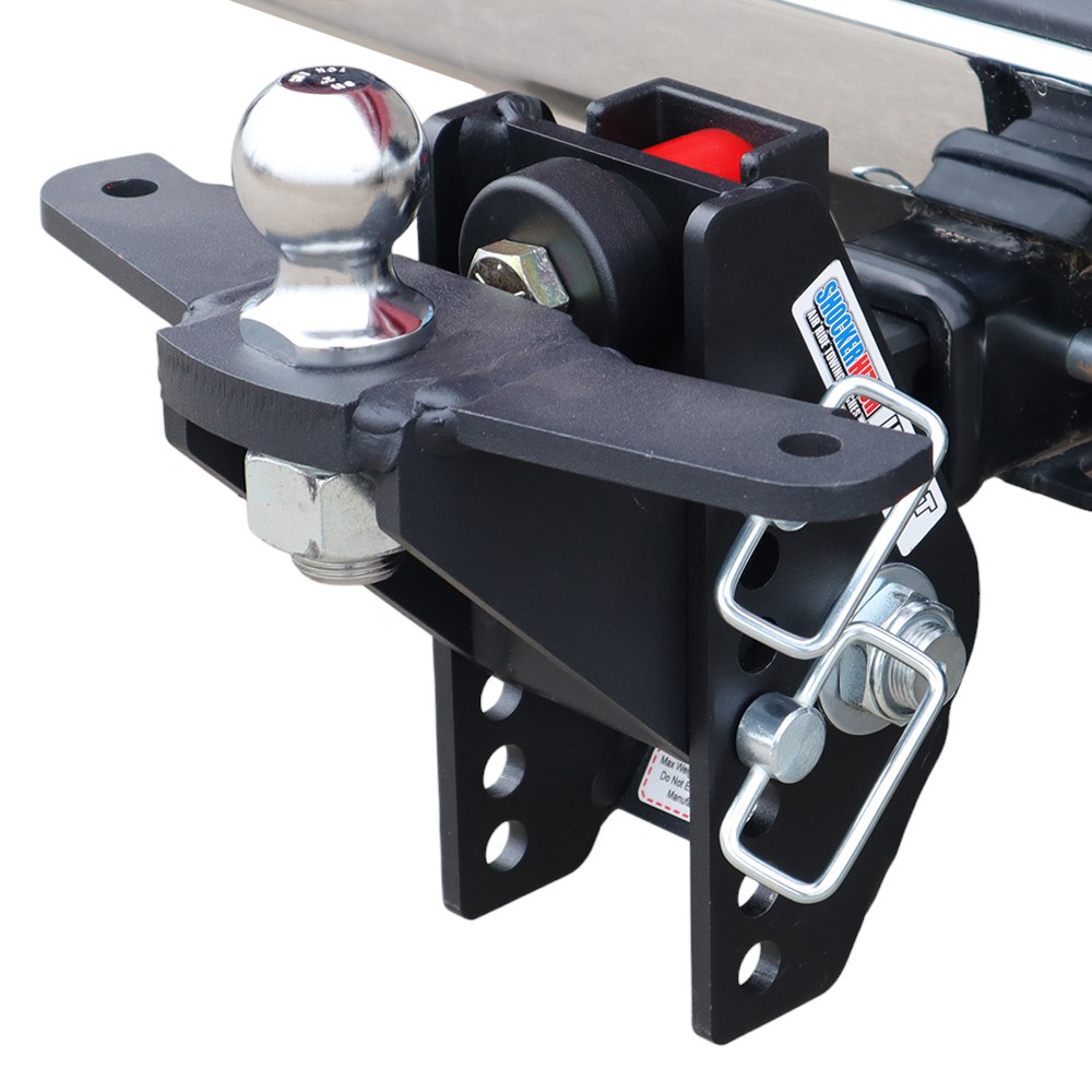 20K Impact Max Dual Cushion Receiver Hitch w/ Raised Ball Mount w/ Sway Tabs & 2" Ball
