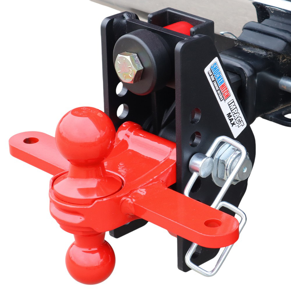 20K Impact Max Dual Cushion Receiver Hitch w/ Red Combo Ball w/ Sway Tabs