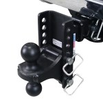 XR Hitch with Black Combo Ball Installed in Dropped Position