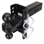 Shocker XR Channel Drop Hitch - Black Combo Balls - Fits 2-1/2" Receiver - 8 Hole Frame