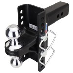 Shocker XR Channel Drop Hitch - Chrome Combo Balls - Fits 2-1/2" Receiver - 10 Hole Frame