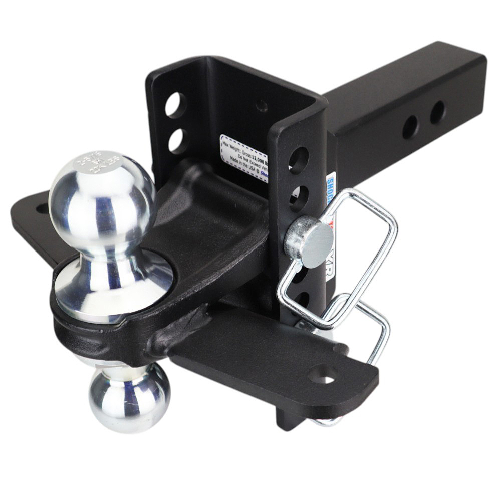 Shocker XR Hitch & Chrome Combo Balls with Sway Tabs - 8-Hole - For 2" Receiver