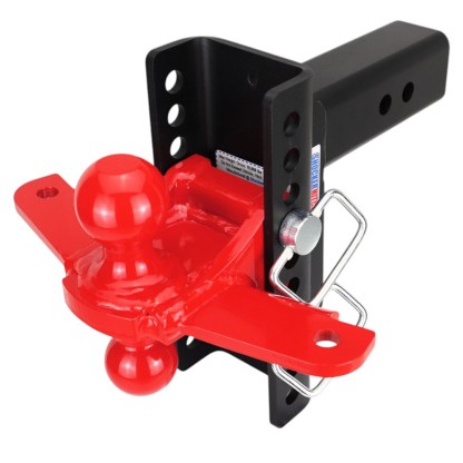 Shocker XR Hitch & Red Combo Balls with Sway Tabs - 10-Hole - For 2-1/2" Receiver