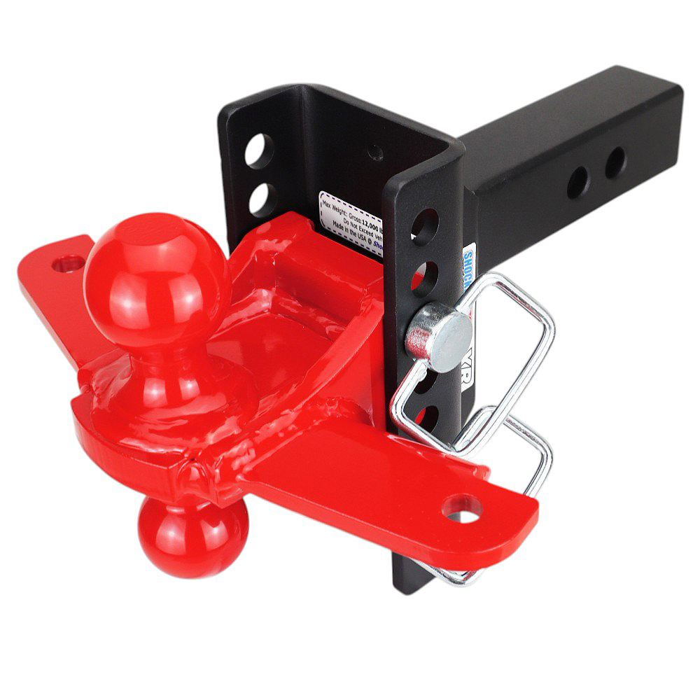 Shocker XR Hitch & Red Combo Balls with Sway Tabs - 8-Hole - For 2" Receiver