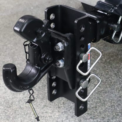 Shocker XR Pintle Hitch Installed Open - 10 Hole Frame