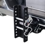 Shocker XR Drop Hitch Flipped Up Installed - 10 Hole Frame