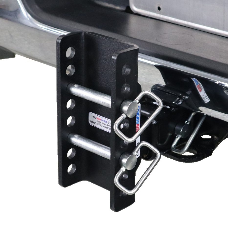 XR Drop Hitch Flipped Up Installed 8 Hole Frame