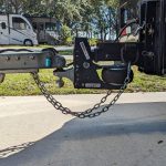 Shocker HD Max Black Air Hitch with Combo on RV / Race Hauler