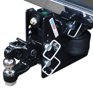 Shocker 12K Max Black Air Bumper Hitch with Channel Style Pintle & Ball Combo with 2 Ball