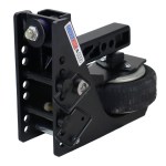 Shocker 20K HD Max Black Air Bumper Hitch Base Frame with Pins - No Mount Included - For 2 Receiver