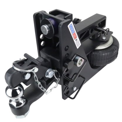 20K HD Max Black Air Hitch & 8-Ton Channel Pintle w/ 2" Ball - 2" Receiver
