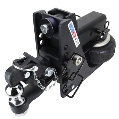 20K HD Max Black Air Hitch & 8-Ton Channel Pintle w/ 2" Ball - 3" Receiver