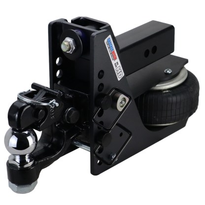 Shocker 20K HD Max Black Air Bumper Hitch with Channel Style Pintle & Ball Combo with 2-5/16 Ball - For 2-1/2 Receiver