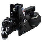 Shocker 20K HD Max Black Air Bumper Hitch with Channel Style Pintle & Ball Combo with 2-5/16 Ball - For 2 Receiver
