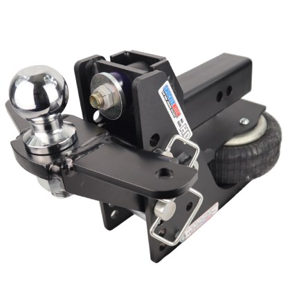 Shocker HD Max Black Air Drop Hitch with Sway Control Bar Tabs (2" Rise to 2" Drop)