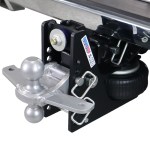 Shocker 20K HD Max Black Air Bumper Hitch with Silver Combo Ball Mount with Sway Tabs