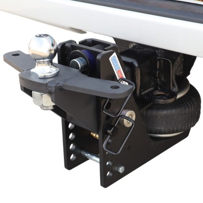 20K HD Max Black Air Hitch & Sway Tab Raised Mount w/ 2" Ball Installed