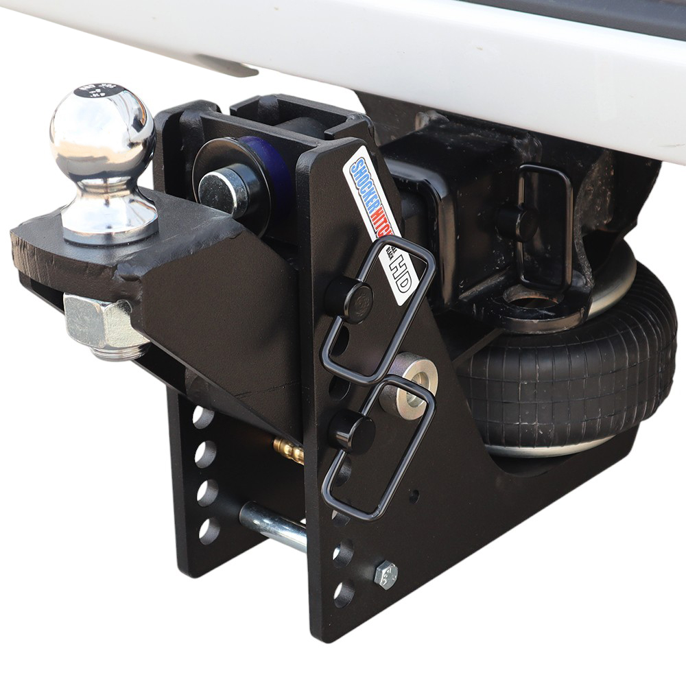 20K HD Max Black Air Hitch & Raised Mount w/ 2" Ball Installed