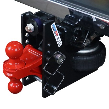 Shocker 20K HD Max Black Bumper Hitch with Red Combo Ball Mount