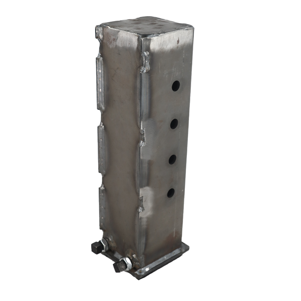 4.5" Square Gooseneck Sleeve with Set Bolts for Diamond C Telecoupler - 5" OD x 4.5" ID x 20" Tall - SH-GN45P-DC